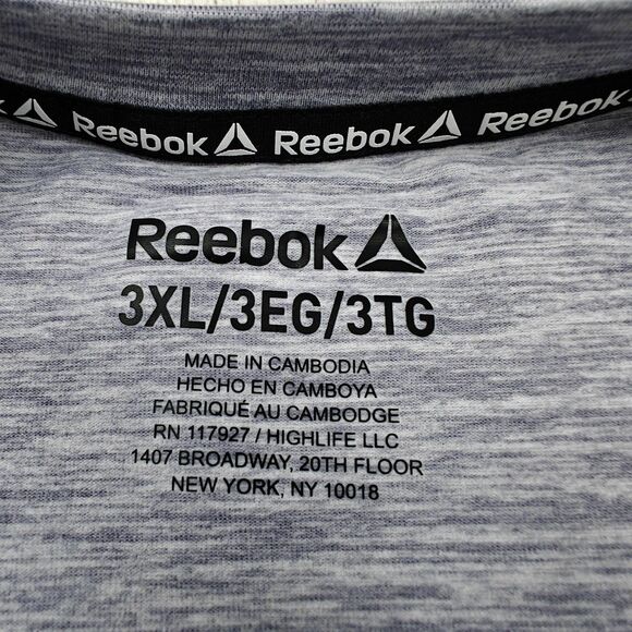 Reebok Delta Core Performance T-Shirt Men's 3XL Golf Tennis Classic Fit Gray NWT - Picture 4 of 7